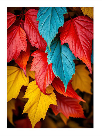 Sonbahar Yapraklarının Dansı Hediyelik Ahşap Tablo