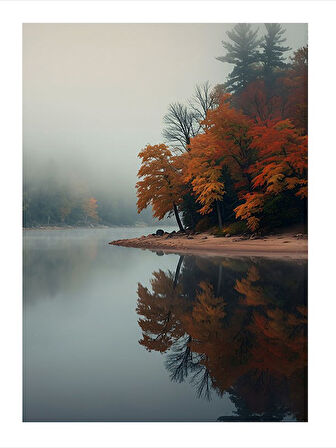 Sisli Göl Ve Huzur Dekoratif ahşap Tablo