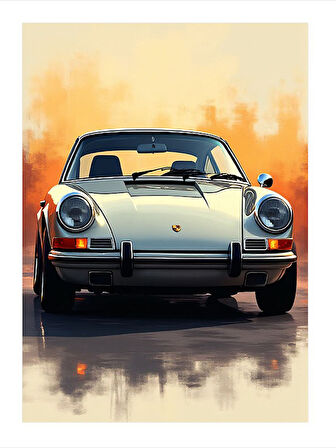 Klasik Arabanın Şıklığı Art Mdf Poster