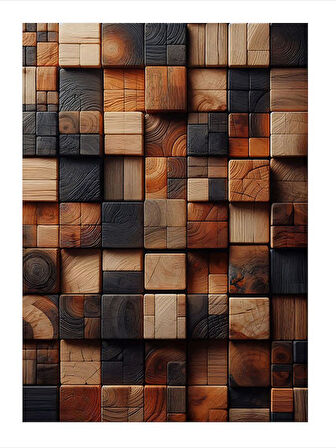 Ahşap Dokulu Duvar Art Mdf Tablo