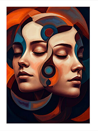 İkizler Burcu Büyüsü Modern Ahşap Tablo