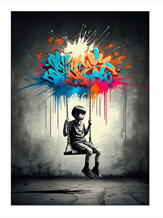 Düşlerle Boyanan Çocuk Hediyelik Mdf Tablo