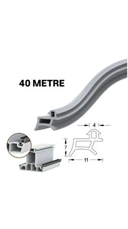 PVC kapı ve pencere fitili 40 metre gri