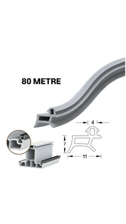 PVC kapı ve pencere fitili 80 metre gri
