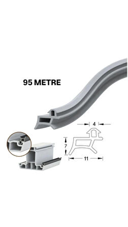 PVC kapı ve pencere fitili 95 metre gri