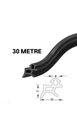 PVC kapı ve pencere fitili 30 metre siyah