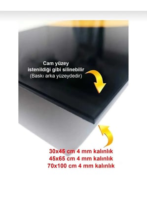 Atatürk Cam Tablo Portre Cam Tablo Duvar Dekoru Atatürk Portresi Kırılmaz Cam Solmaz Baskı 012