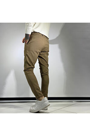 Duble Paça Beli Lastikli Kordonlu Bilek Boy Erkek Kumaş Pantolon