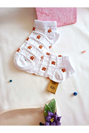 3 ÇİFT DİKİŞSİZ PATİK ÇORAP PAMUKLU KISA KONÇ DESENLİ KADIN ÇORABI 36-40 MOR KIRMIZI BEYAZ