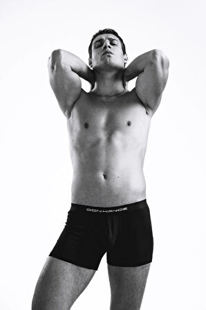 Don-Kayde-Premium-Micro-Modal-Siyah-Erkek-2'li-Boxer-Short-Set