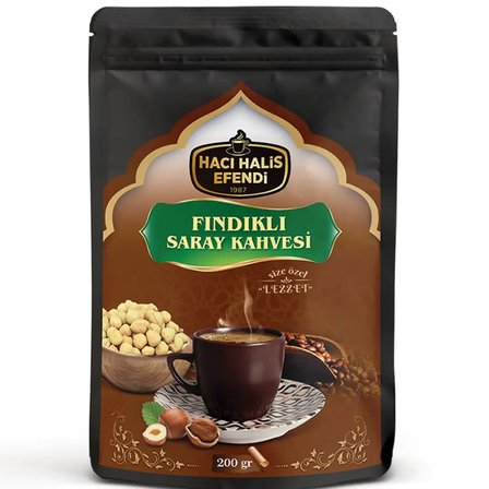 Hacı Halis Efendi Fındıklı Saray Kahvesi Dökme Açık Gerçek Fındık Parçacıklı Gurme Karışım - 50 gr