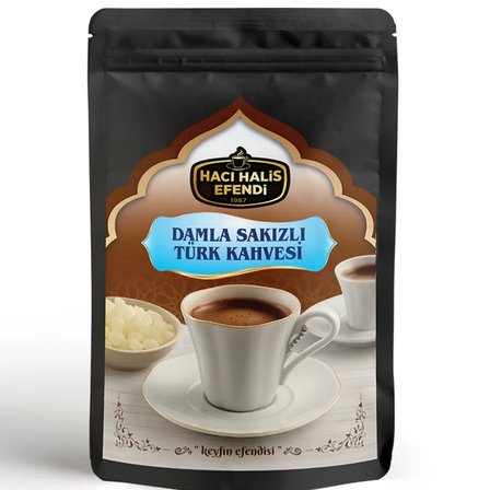 Hacı Halis Efendi Damla Sakızlı Türk Kahvesi Dökme Açık Sakız Aromalı Sade Kahve