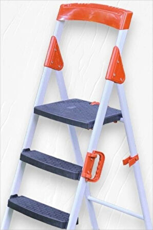 Ev Okul İşyeri Mutfak Kütüphane Raf İçin Dekoratif Kaydırmaz 4 Basamak Sağlam Dengeli Kısa Merdiven