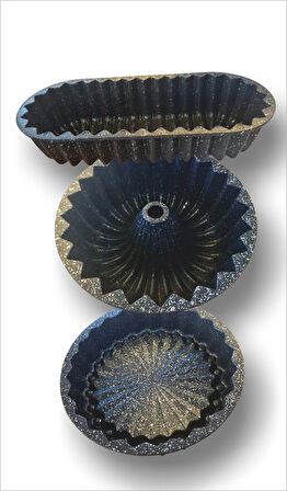 Profesyonel Dilimli Döküm 3 lü Üçlü Yuvarlak Silindir Büyük Tart Baton Turta Kek Kalıbı Kabı Seti