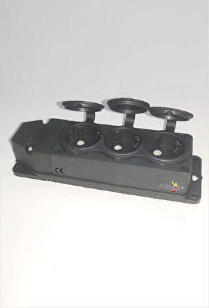 Kalın Sağlam Topraklı Üçlü 3 lü Kapaklı 250 Volt 16 Amper İç Dış Mekan Seyyar ve Sabit Priz Fiş