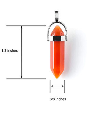 Sertifikalı Çivi Model Kızıl Yemen Akik Taşı Kolye Doğal Koyu Kırmızı