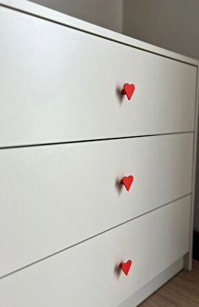 Kalp Mobilya Kulpu 4 Adet