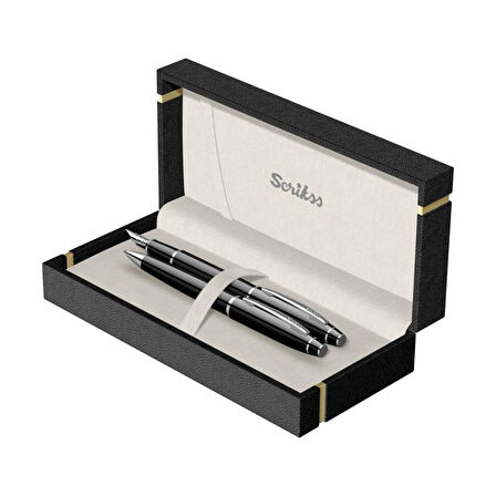 İkili Set Dolmakalem - Tükenmezkalem Noble 35 Siyah