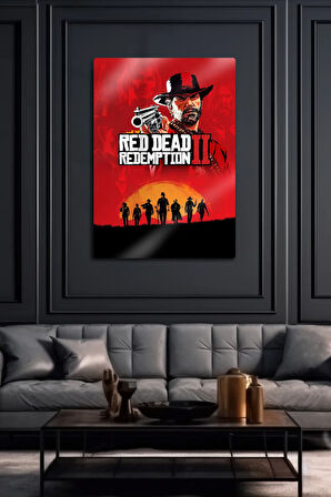 Metal Baskı Parlak Duvar Tablosu - RDR2 - Red Dead Redemption 2
