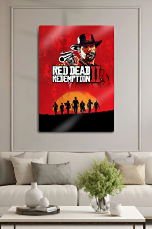 Metal Baskı Parlak Duvar Tablosu - RDR2 - Red Dead Redemption 2