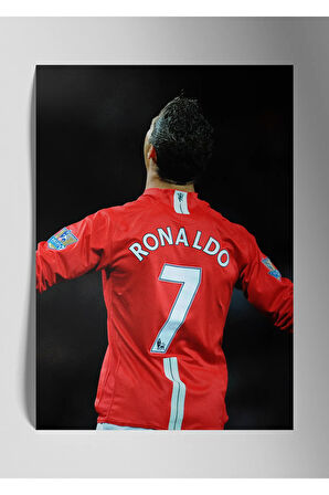 Metal Baskı Parlak Duvar Tablosu - Cristiano Ronaldo CR7