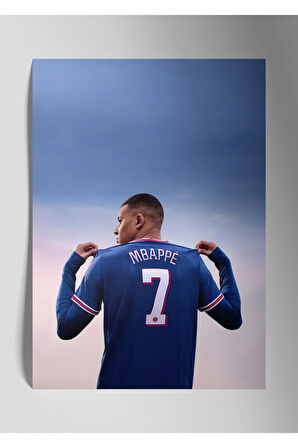 Metal Baskı Parlak Duvar Tablosu - Kylian Mbappe PSG