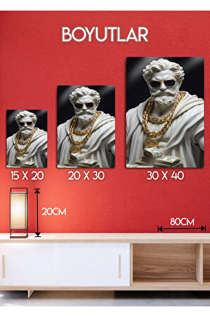Dolar Motif Yunan Mitolojik - Metal Baskı Duvar Tablosu