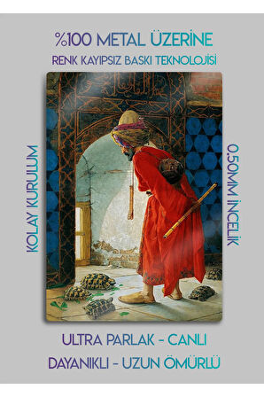 Kaplumbağa Terbiyecisi, Osman Hamdi Bey - Metal Baskı Tablo