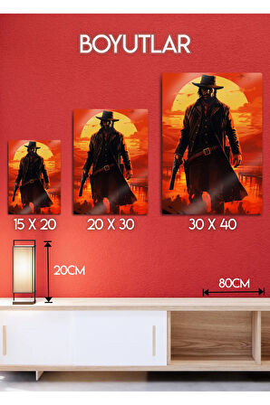 Parlak Metal Baskı Tablo - RDR2, Red Dead Redemption 2