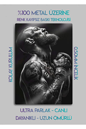 Conor McGregor UFC - Parlak Metal Baskı Tablo
