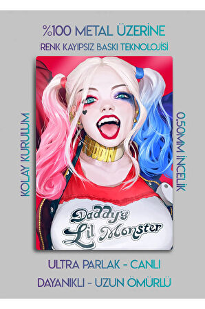 Harley Quinn, Suicide Squad - Metal Baskı Parlak Tablo