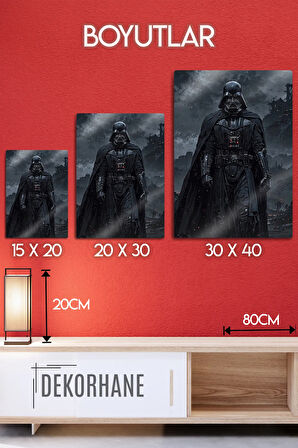 Metal Baskı Parlak Duvar Tablosu - Darth Vader, Yıldız Savaşları, Starwars