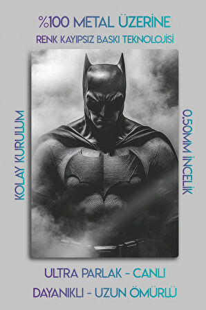 Metal Baskı Parlak Duvar Tablosu - Batman DC