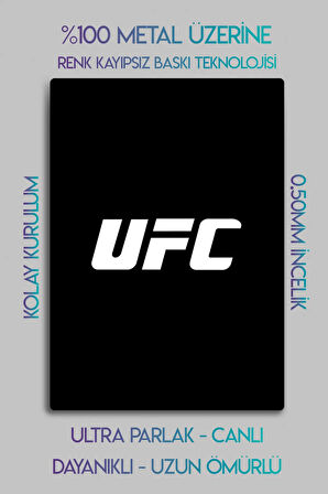 Metal Baskı, UFC Yazılı MMA Tablo, Dekoratif