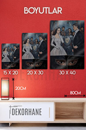 Metal Tablo - Şövalye Ve Prenses, Kalp Muhafızı, Dark Fantasy Hikaye Poster