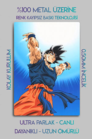 Metal Baskı - Goku, Anime Tablosu - Manga Film Posterleri - Dekoratif Tablo