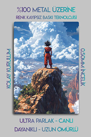 Metal Baskı - Goku, Anime Tablosu - Manga Film Posterleri - Dekoratif Tablo