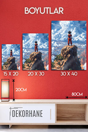 Metal Baskı - Goku, Anime Tablosu - Manga Film Posterleri - Dekoratif Tablo