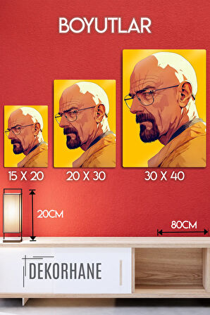 Metal Baskı - Heisenberg Walter White, Breaking Bad, Dekoratif Tablo