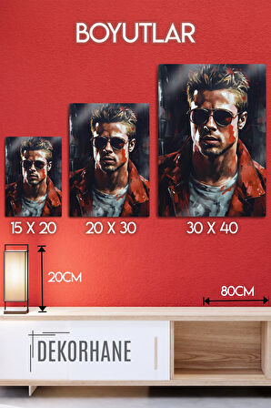 Metal Baskı - Fight Club, Dövüş Kulübü, Tyler Durden, Dekoratif Tablo