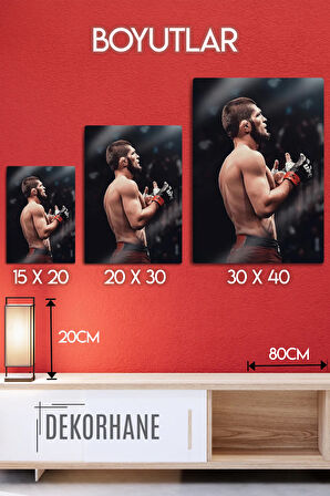 Metal Baskı - Khabib Nurmagomedov, UFC, Parlak Tablo