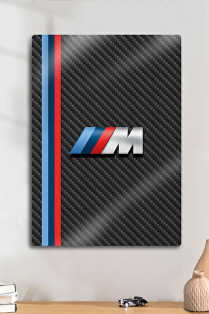 Metal 3D Baskı - M Performance, Carbon Temalı, BMW Dekoratif Tablo