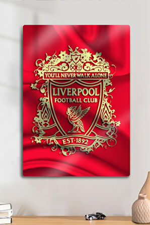 Metal Baskı - Liverpool LFC, Logo Temalı, Parlak Dekoratif Tablo