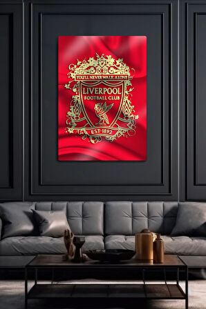 Metal Baskı - Liverpool LFC, Logo Temalı, Parlak Dekoratif Tablo