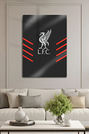 Metal Levha Üzerine - Liverpool LFC, Logo Temalı, Parlak Dekoratif Tablo