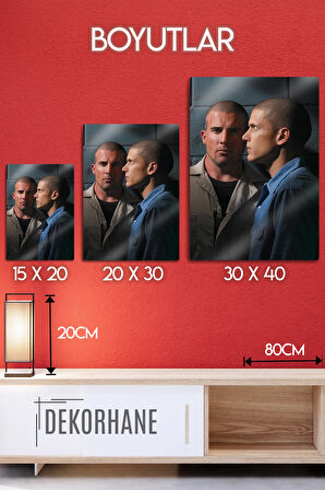 Metal Tablo - Prison Break, PB, Michael Scofield, Dizi Poster Film Tablosu