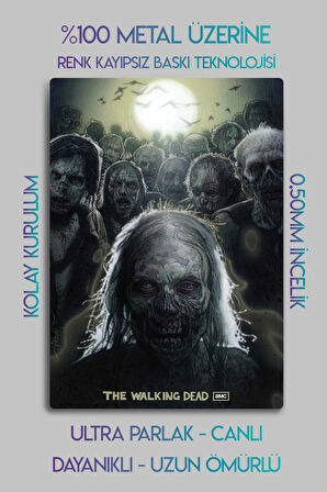 Metal Tablo - The Walking Dead, TWD, Zombi, Dizi Poster Film Tablosu