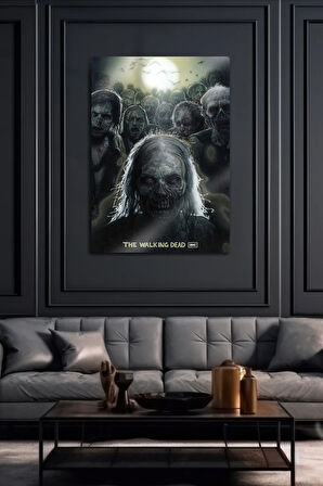 Metal Tablo - The Walking Dead, TWD, Zombi, Dizi Poster Film Tablosu