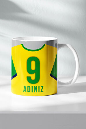 Kişiye Özel Brezilya, Brasil, Taraftar Baskılı Kupa Bardak, Tüm Takımlar