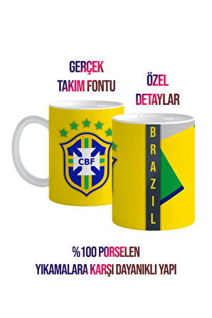 Kişiye Özel Brezilya, Brasil, Taraftar Baskılı Kupa Bardak, Tüm Takımlar